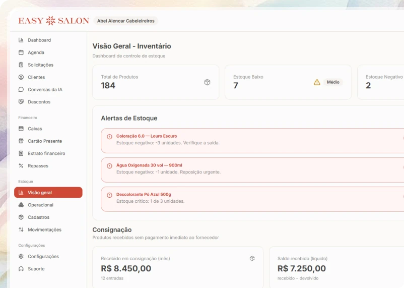 Estoque sob controle